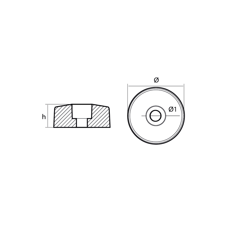 Cynk anoda flex o fold śmigła, dia: 32 mmx13mm, #114