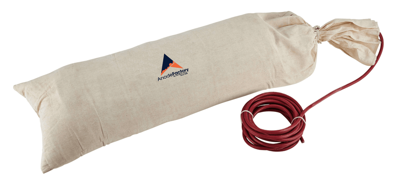 Mg-anode w zasypce 14,5 kg/17 funtów, 1,7 V, Inkl 10m, 10 mm2 Röd XLPE/PVC